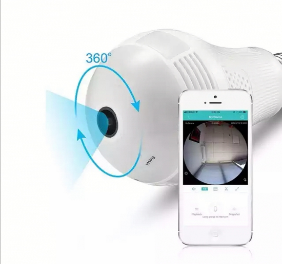 Wifi smart ip kamera sijalica 360